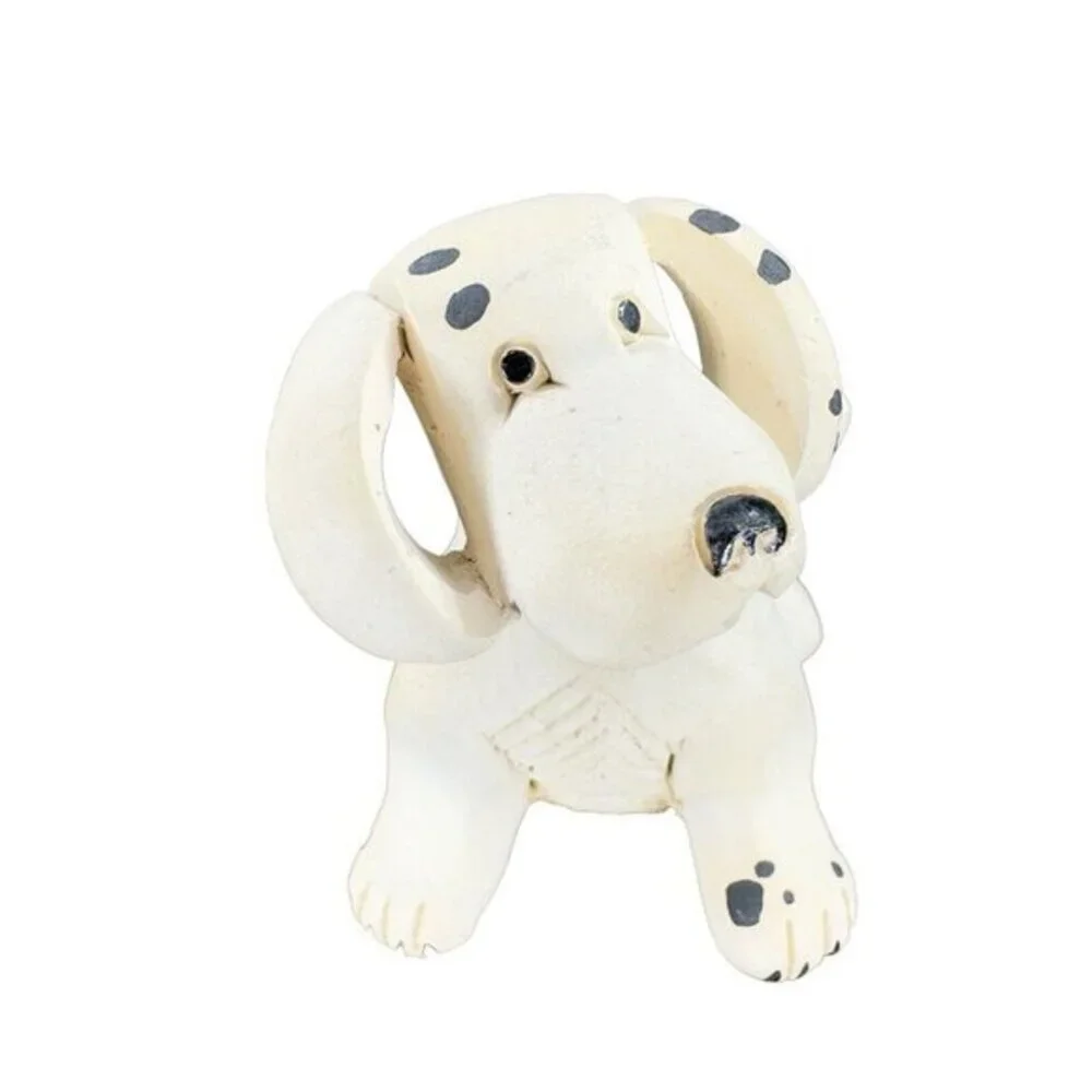 Artesania Rinconada Figurine Made In Uruguay Marked Whimsical Dalmatian Dog VTG‎